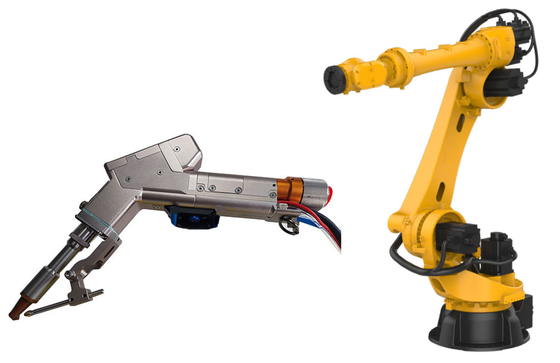 Goede prijs. Hoog snelheid wankelend lasersweiskop met robot automatisch 400Hz online