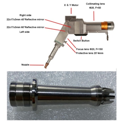 Goede prijs. Handheld dubbelmotorlaserlaserweldkop met multi-geometrische balkvormen online