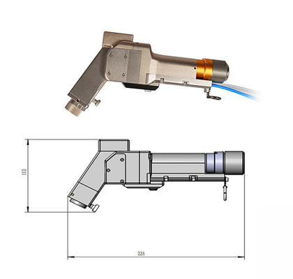 Goede prijs. Touch Control Laser Reiniging Head Met 10m 20m kabellengte online