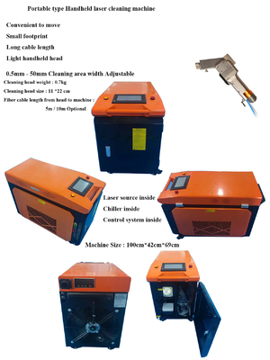 Mini draagbaar laserpistool voor roestverwijdering 1500w laservermogen