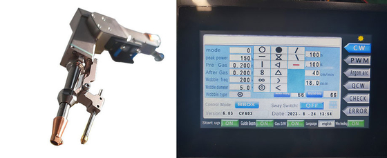 Goede prijs. Doppelmotor draagbare wankelbare lasersweiskop met 14 balkvormen online