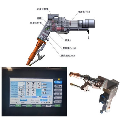 Goede prijs. Handheld dubbel wankelend lasersweiskop met 60° en 45° reflecterende lenzen online