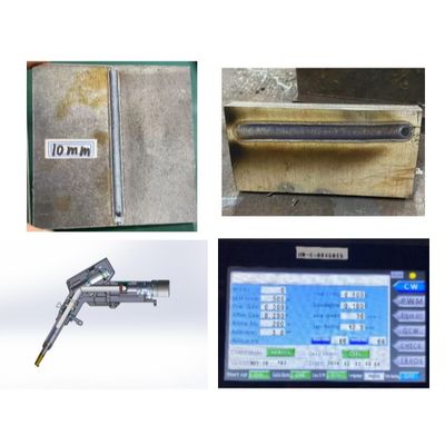 Precieze las van aluminium 2000W Handheld single motor laser lasmachine met 60mm collimatie brandpuntlengte