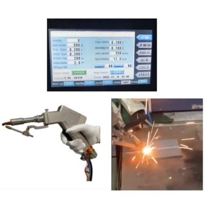 Goede prijs. Dubbele draadvoeding Handheld Single Motor Laser Lasersweismachine Lassen 4mm roestvrij staal online