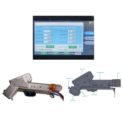 Goede prijs. Handheld laserreinigingsmachine met 0-300mm laserreinigingsbalkgrootte voor koolstofstaal online