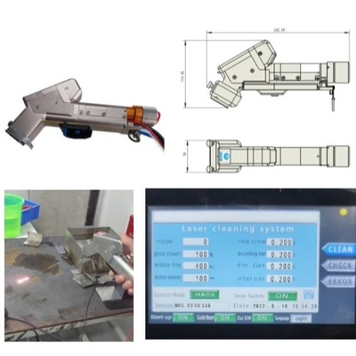 Goede prijs. Industriële handlaser reinigingsmachine voor koolstofstaal metalen met 0-300mm straalgrootte online